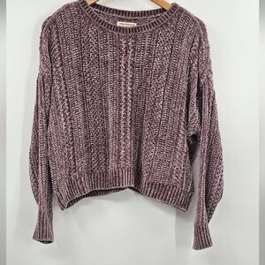 American Eagle Chenille Purple Sweater Size Medium
